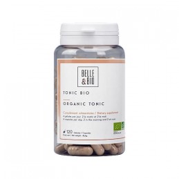 Belle&Bio Tonic Organic 120 Capsule (Maca, Ghimbir, Guarana) Beneficii Tonic Bio: minimizeaza oboseala, creste energia naturala 