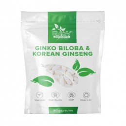 Ginkgo Biloba 3000mg si Ginseng Corean 1000mg - 90 Capsule (Raw Powders) Beneficii: creste libidoul, creste energia si starea de