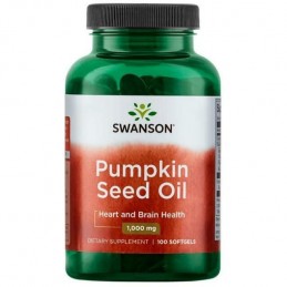Swanson Pumpkin Seed Oil (Ulei dovleac) 1000mg 100 Capsule Beneficii Ulei Seminte dovleac: mentine prostata sanatoasa, asigura u