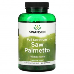 Swanson Saw Palmetto - 540mg - 250 Capsule (Supliment naturist prostata) Beneficii Saw Palmetto: poate sustine sanatatea prostat