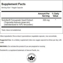 Swanson Testofen Fenugreek 300 mg - 60 Capsule Beneficii Fenugreek: sursa bogata de nutrienti, sustine procesele metabolice sana