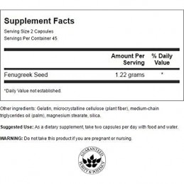 Swanson Fenugreek Seed, 610 mg - 90 Capsule Beneficii Fenugreek (Schinduf) : sursa bogata de nutrienti, sustine procesele metabo